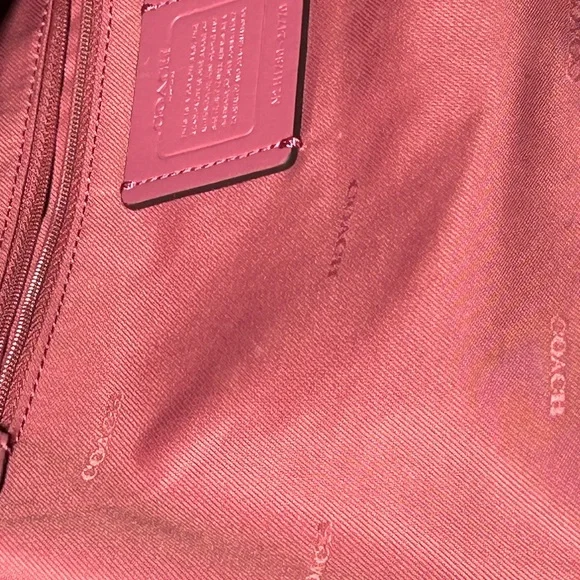 Coach Scout Hobo Rose Pebbled Leather Crossbody Bag w/Charm 15” x 10” x 2.5” - Picture 15 of 17